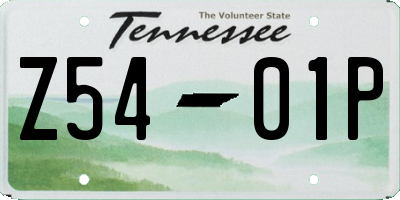 TN license plate Z5401P