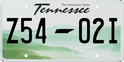 TN license plate Z5402I