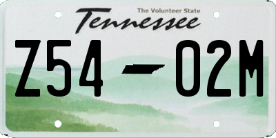 TN license plate Z5402M