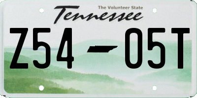 TN license plate Z5405T