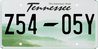 TN license plate Z5405Y