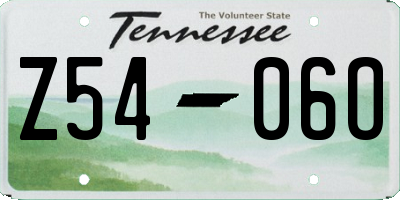 TN license plate Z5406O