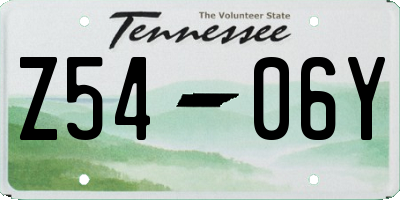 TN license plate Z5406Y