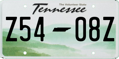 TN license plate Z5408Z