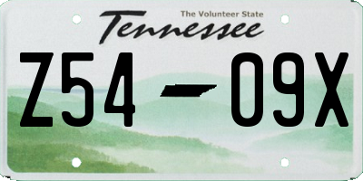 TN license plate Z5409X