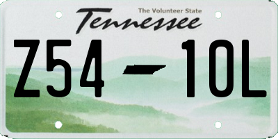 TN license plate Z5410L