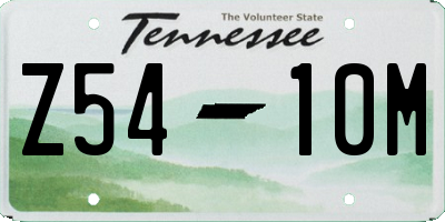 TN license plate Z5410M