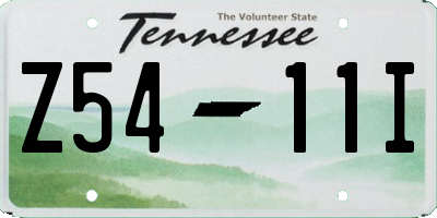 TN license plate Z5411I