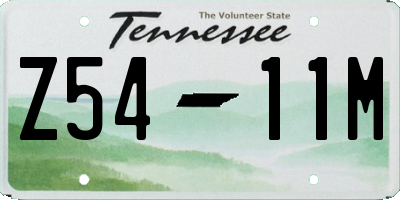 TN license plate Z5411M