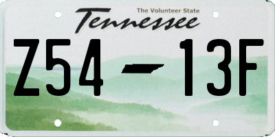 TN license plate Z5413F