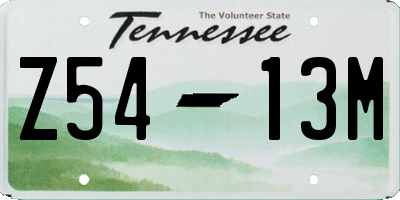 TN license plate Z5413M