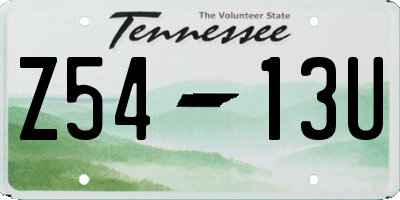 TN license plate Z5413U