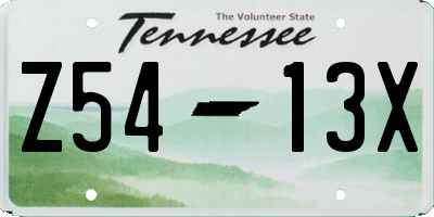 TN license plate Z5413X
