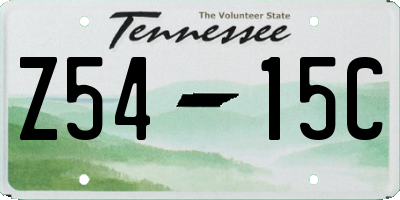 TN license plate Z5415C