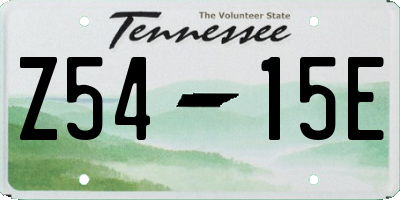 TN license plate Z5415E