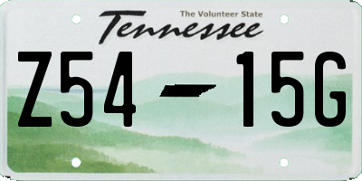 TN license plate Z5415G