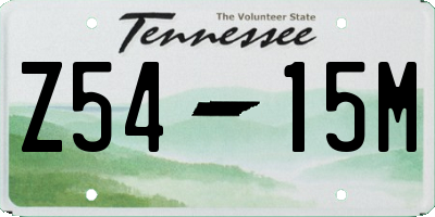TN license plate Z5415M