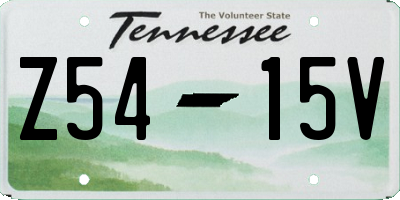 TN license plate Z5415V