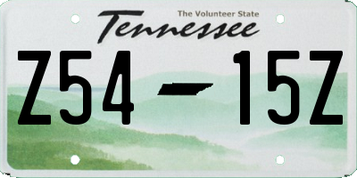 TN license plate Z5415Z