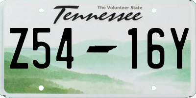 TN license plate Z5416Y
