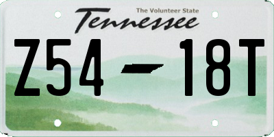 TN license plate Z5418T