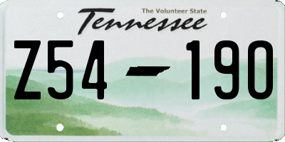 TN license plate Z5419O