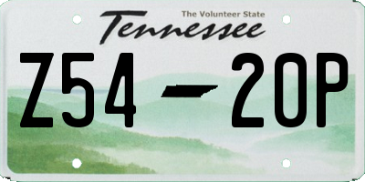 TN license plate Z5420P