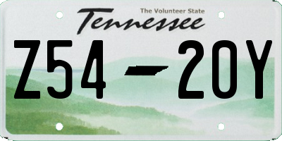 TN license plate Z5420Y