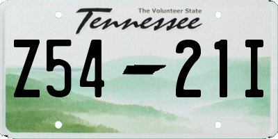 TN license plate Z5421I