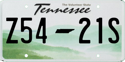 TN license plate Z5421S