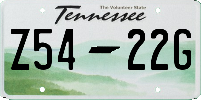 TN license plate Z5422G