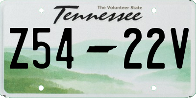 TN license plate Z5422V