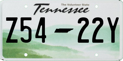 TN license plate Z5422Y
