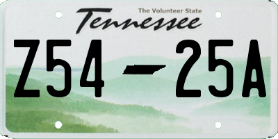 TN license plate Z5425A