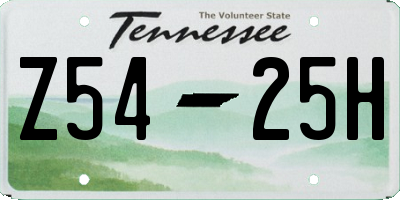 TN license plate Z5425H