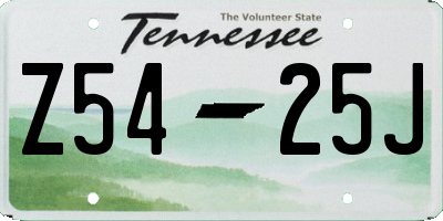 TN license plate Z5425J
