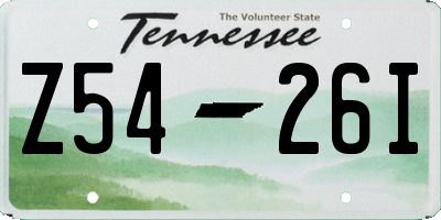 TN license plate Z5426I