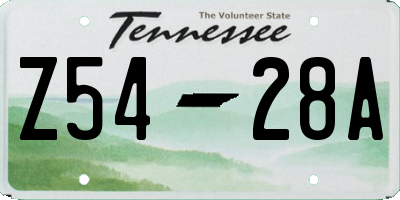 TN license plate Z5428A