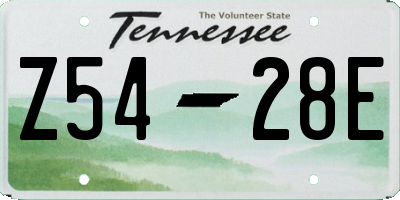 TN license plate Z5428E