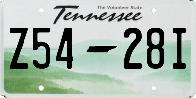 TN license plate Z5428I