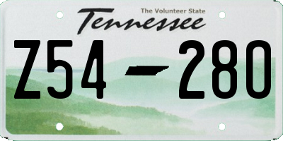 TN license plate Z5428O