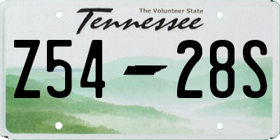 TN license plate Z5428S