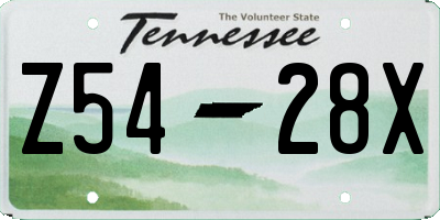 TN license plate Z5428X