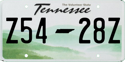 TN license plate Z5428Z