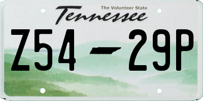 TN license plate Z5429P