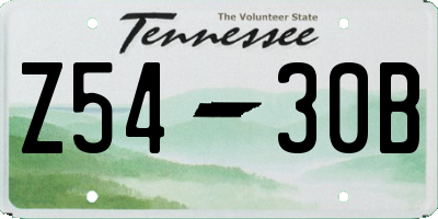 TN license plate Z5430B