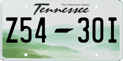 TN license plate Z5430I