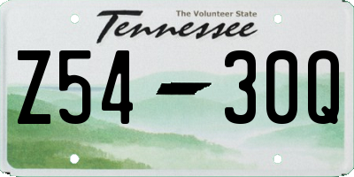 TN license plate Z5430Q