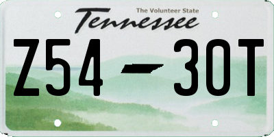 TN license plate Z5430T