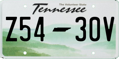 TN license plate Z5430V